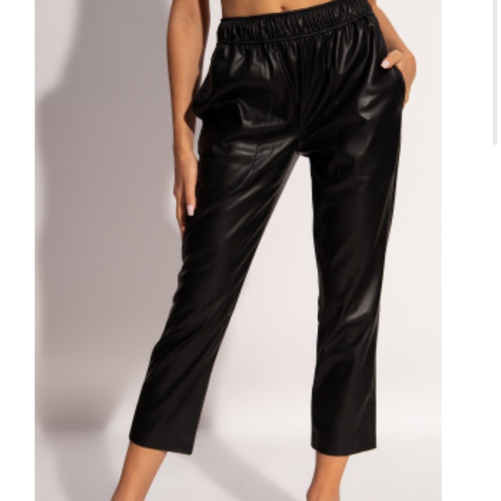 NWT Proenza Schouler Black Faux Leather Pants